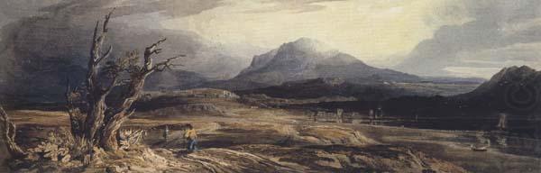 Cader ldris from Barmouth Sands (mk47), Anthony Vandyck Copley Fielding